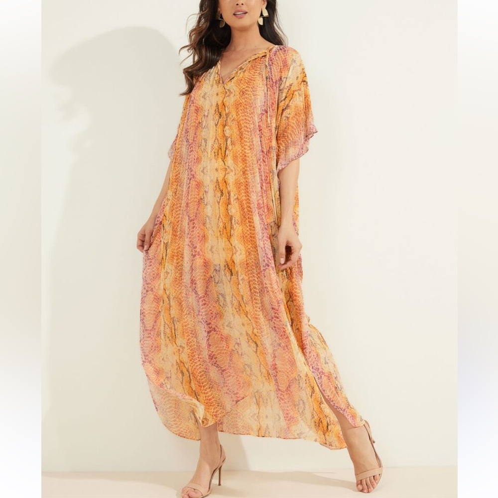 Pre-Loved Guess by Marciano Orange Pink Maxi Dress